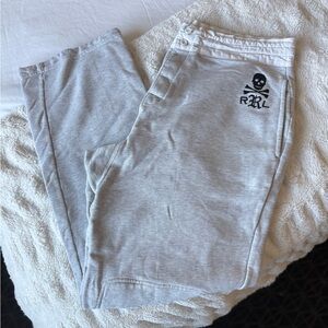 Men’s Rare Vintage Polo Ralph Lauren Rugby Double Knee Skull Sweatpants